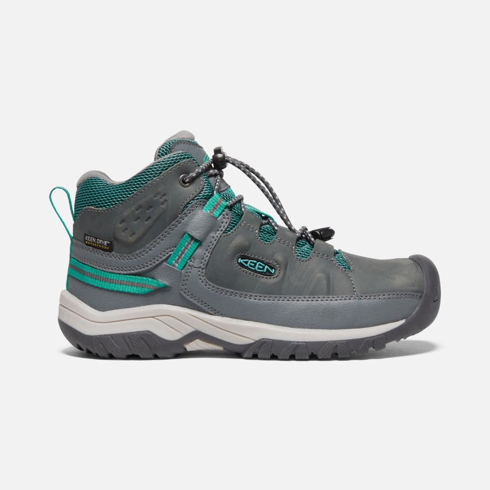 keen_stahlgrau_porzellan_targhee_wasserdichter_stiefel_fuer_grosse_kinder.jpg Keen Stahlgrau-porzellan Targhee Wasserdichter Stiefel Für Große Kinder – Bild 1