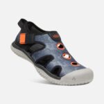 Schwarz-sicherheitsorange Rochensandalen Für Große Kinder Keen – Bild 4